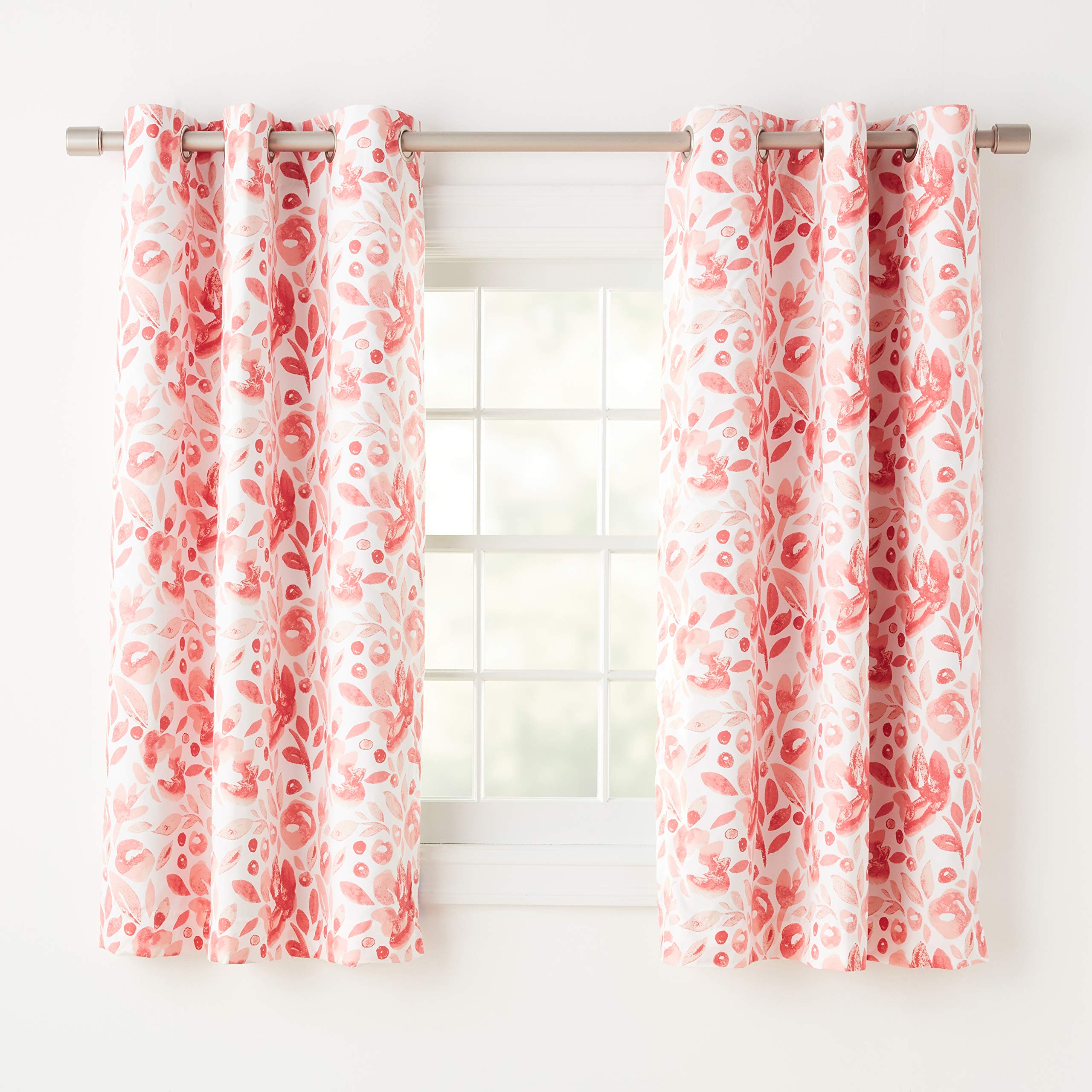 Amazon Basics SilkySoft Tende Oscuranti 2pz 42x54 Floreale Blush