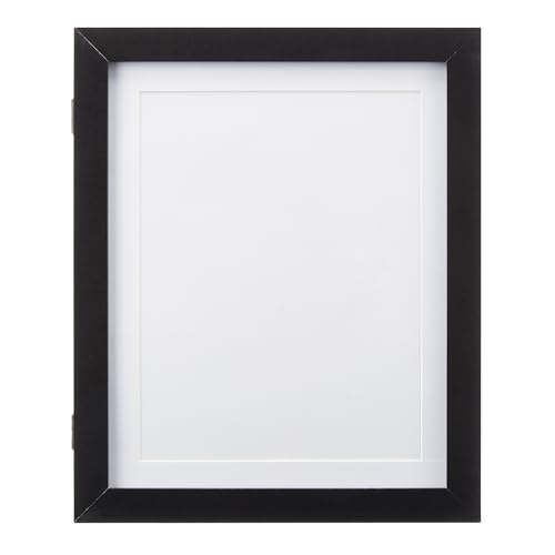 AmazonBasics Cornice in Legno Nera 25,4x31,7 cm con Passepartout