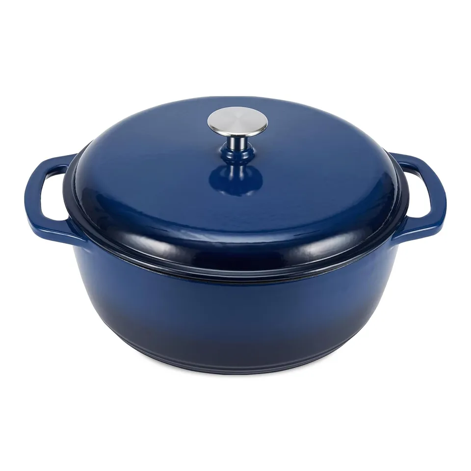 Amazon Basics Casseruola ghisa 5,7 L blu navy