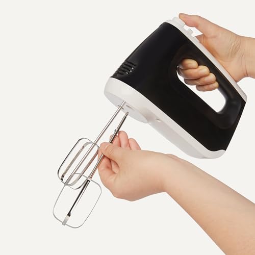 Amazon Basics Mixer Manuale Elettrico 400W 6 Velocità Nero