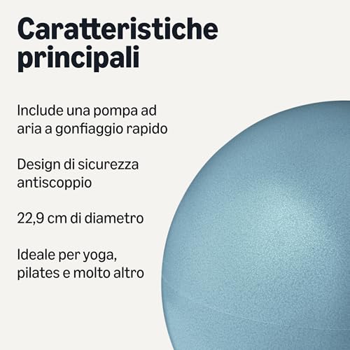 Amazon Basics palla pilates 23 cm acqua antiscoppio 136 kg