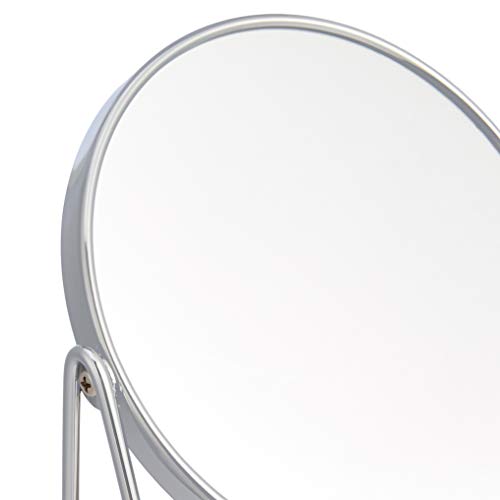 Amazon Basics Specchio Cosmetico Tavolo con Base Bambù 1x/5x