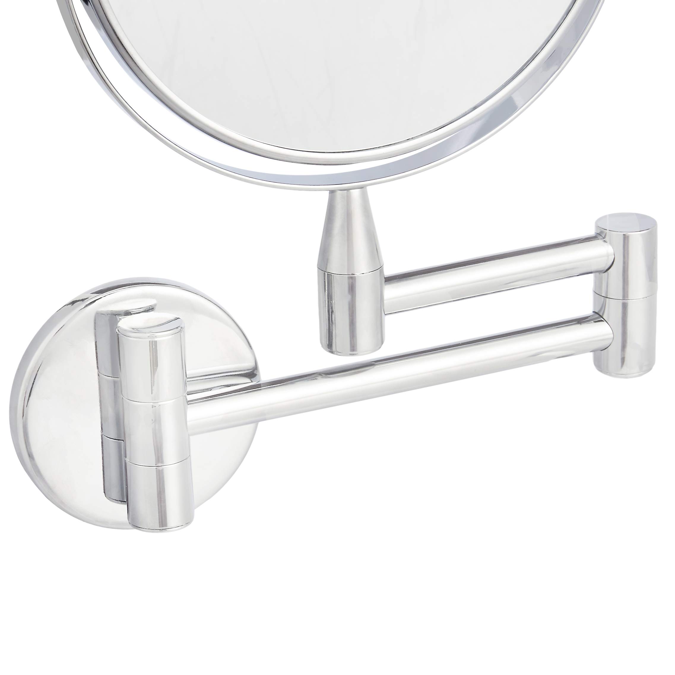Amazon Basics Specchio Cosmetico Parete 1x/5x Cromo bifacciale