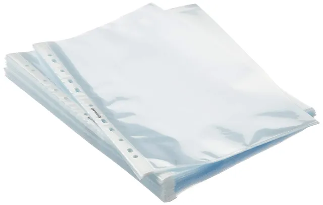 AmazonBasics Buste Forate A4 60 Micron 200 Pezzi Trasparenti