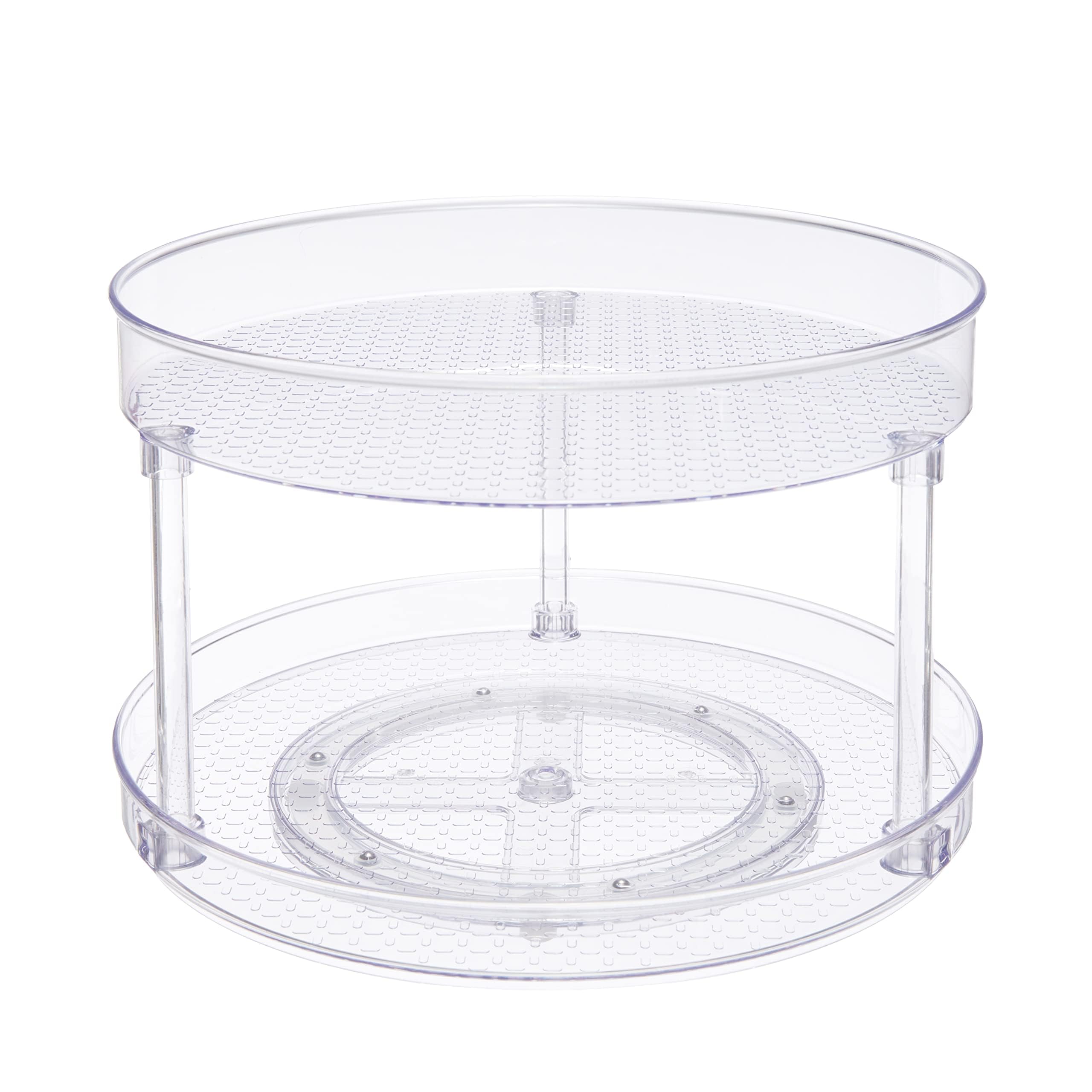 Amazon Basics Organizer Girevole 23 cm 2 Ripiani Trasparente