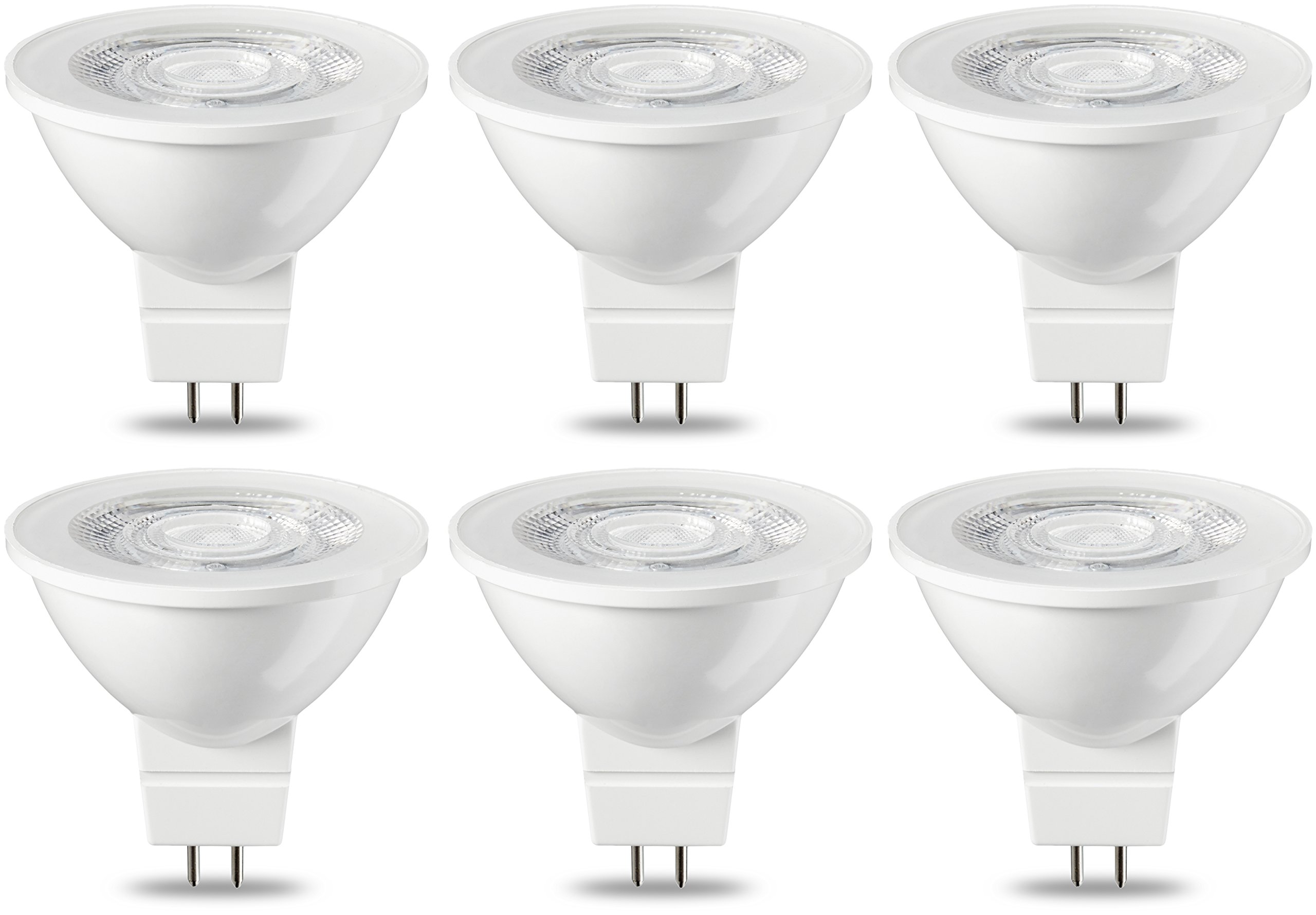 AmazonBasics faretti LED GU5.3 MR16 4,5W 6 pezzi luce calda