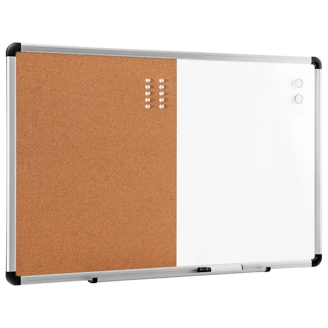 AmazonBasics Lavagna combinata magnetica sughero 91x61 cm