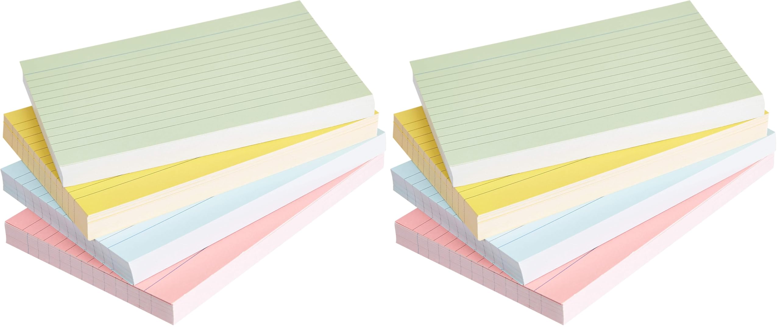 Amazon Basics Cartoncini A6 a Righe Fluo da 200 Pezzi