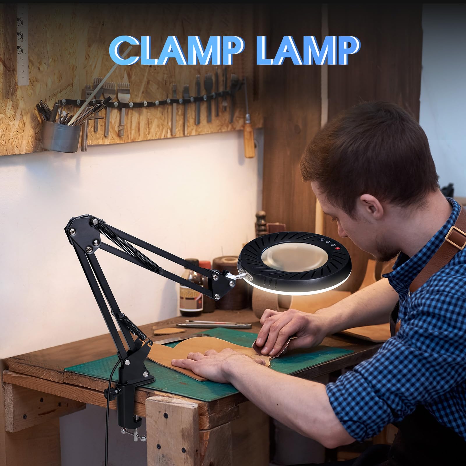 RealPlus Lampada Lente Ingrandimento 10X Nero Solo Clip