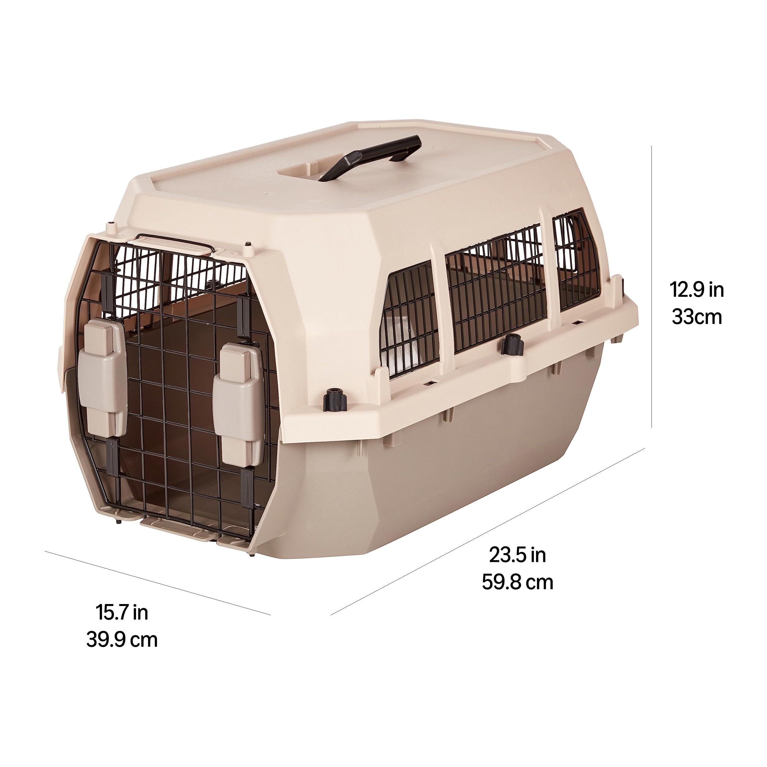 AmazonBasics Trasportino Rigido 60x40x33 cm per Cani e Gatti