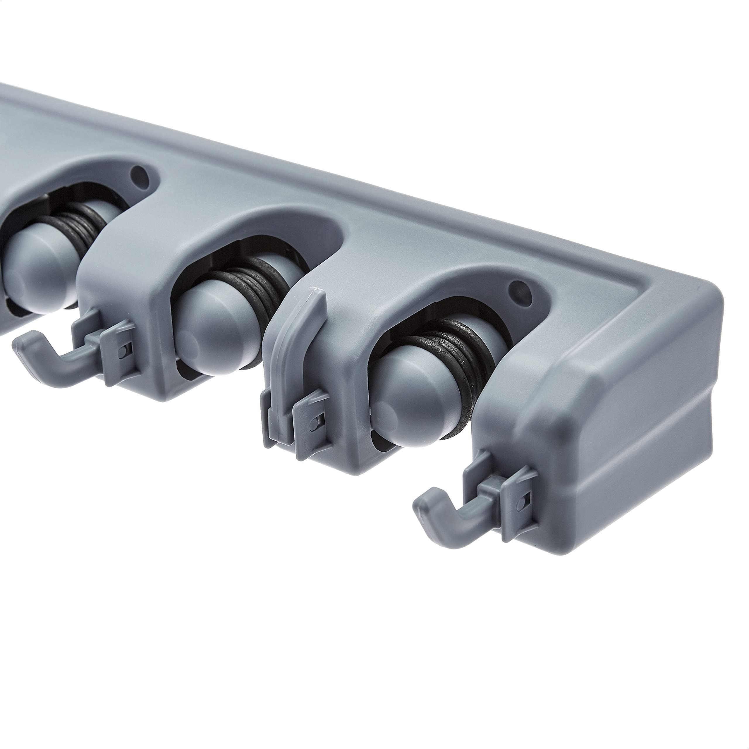 Amazon Basics porta scope da parete grigio 6 ganci 5 slot