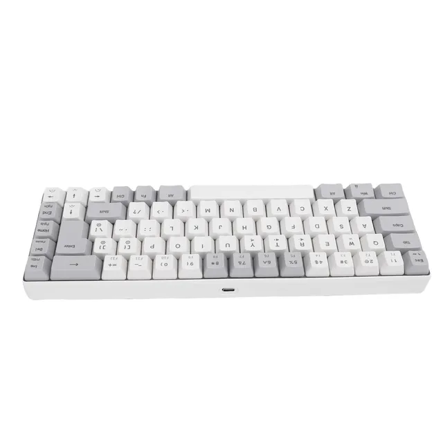 Elprico tastiera gaming 68 tasti RGB bianco grigio USB anti-ghost