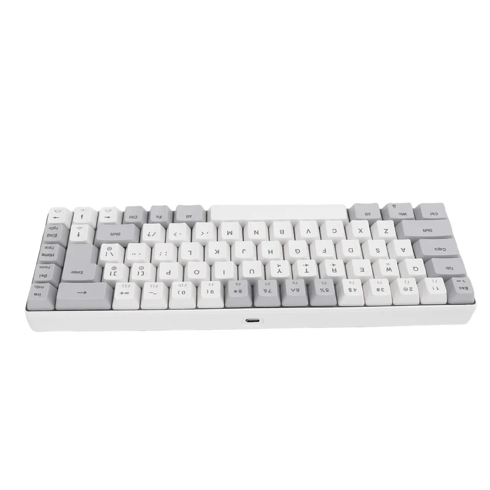 Elprico tastiera gaming 68 tasti RGB bianco grigio USB anti-ghost