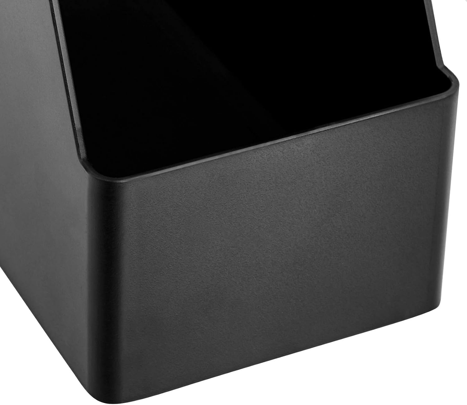 Amazon Basics Portariviste Verticale Nero 2 Pezzi Plastica