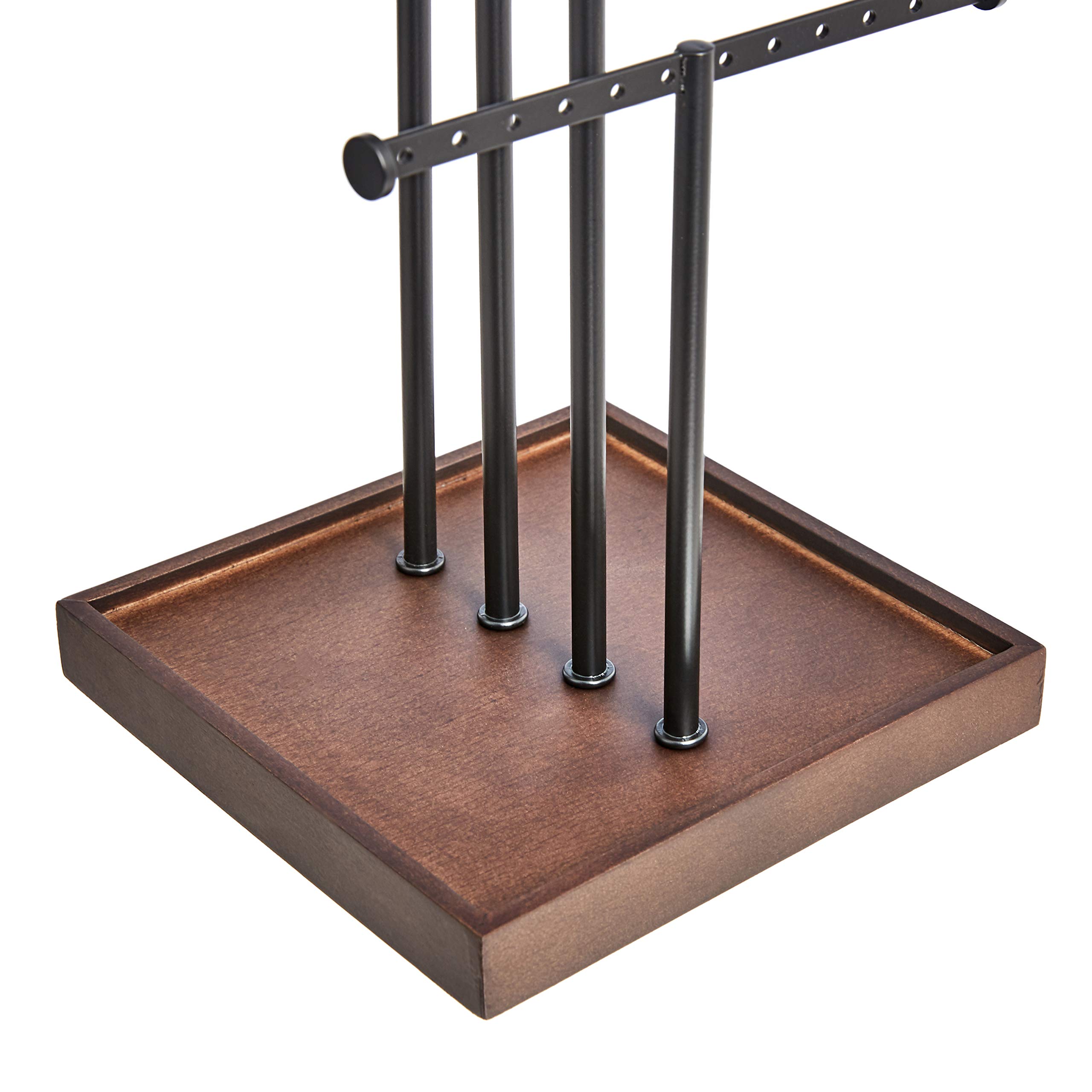 AmazonBasics Portagioielli Albero 4 Livelli Noce/Nero