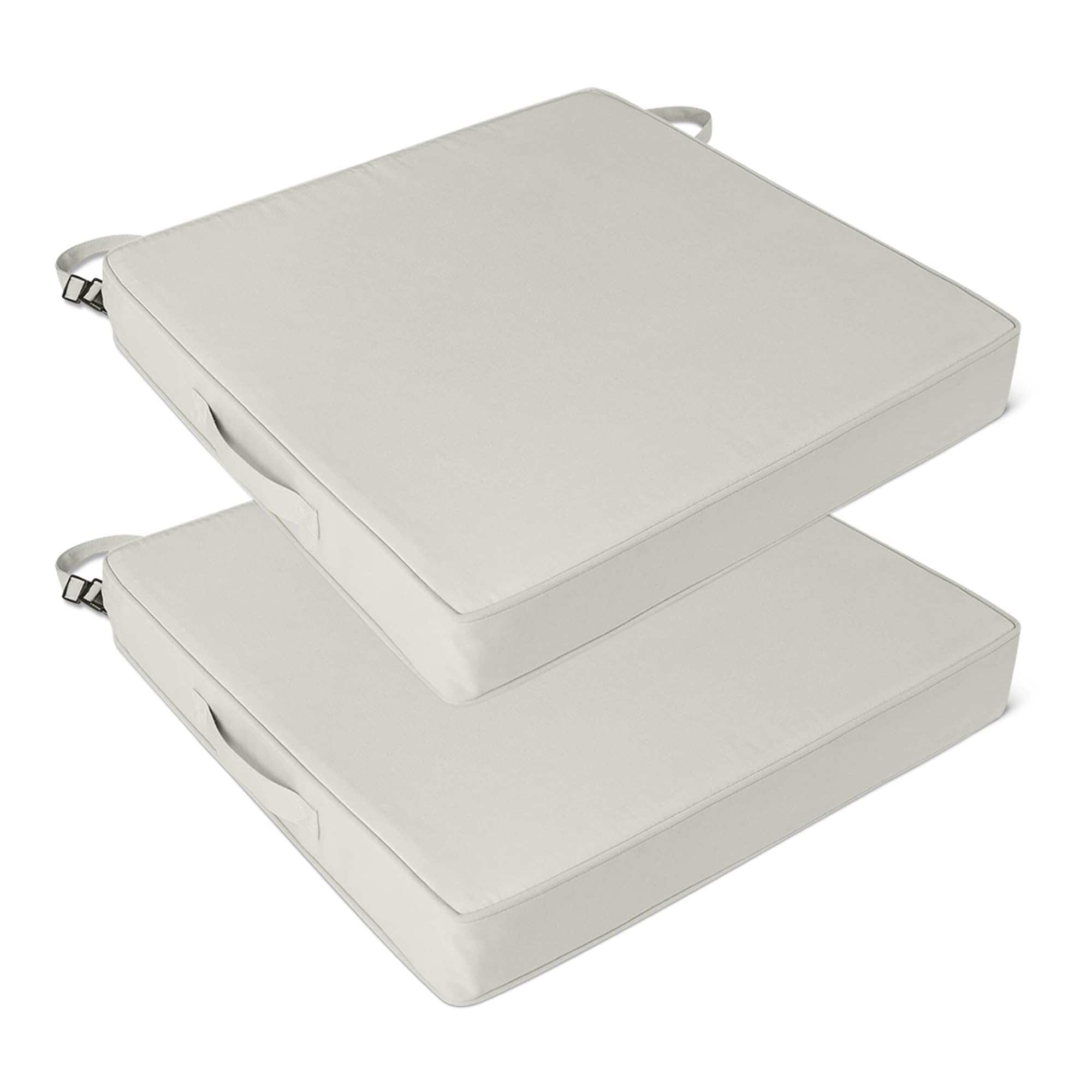 Amazon Basics Cuscino Sedia Giardino 55,9x55,9 Beige 2 Pezzi
