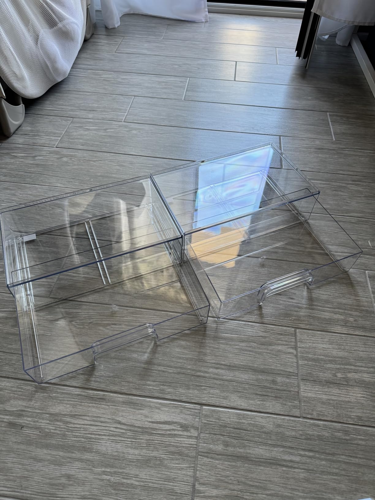 Amazon Basics organizer trucco trasparente 4 pezzi 11,3 cm