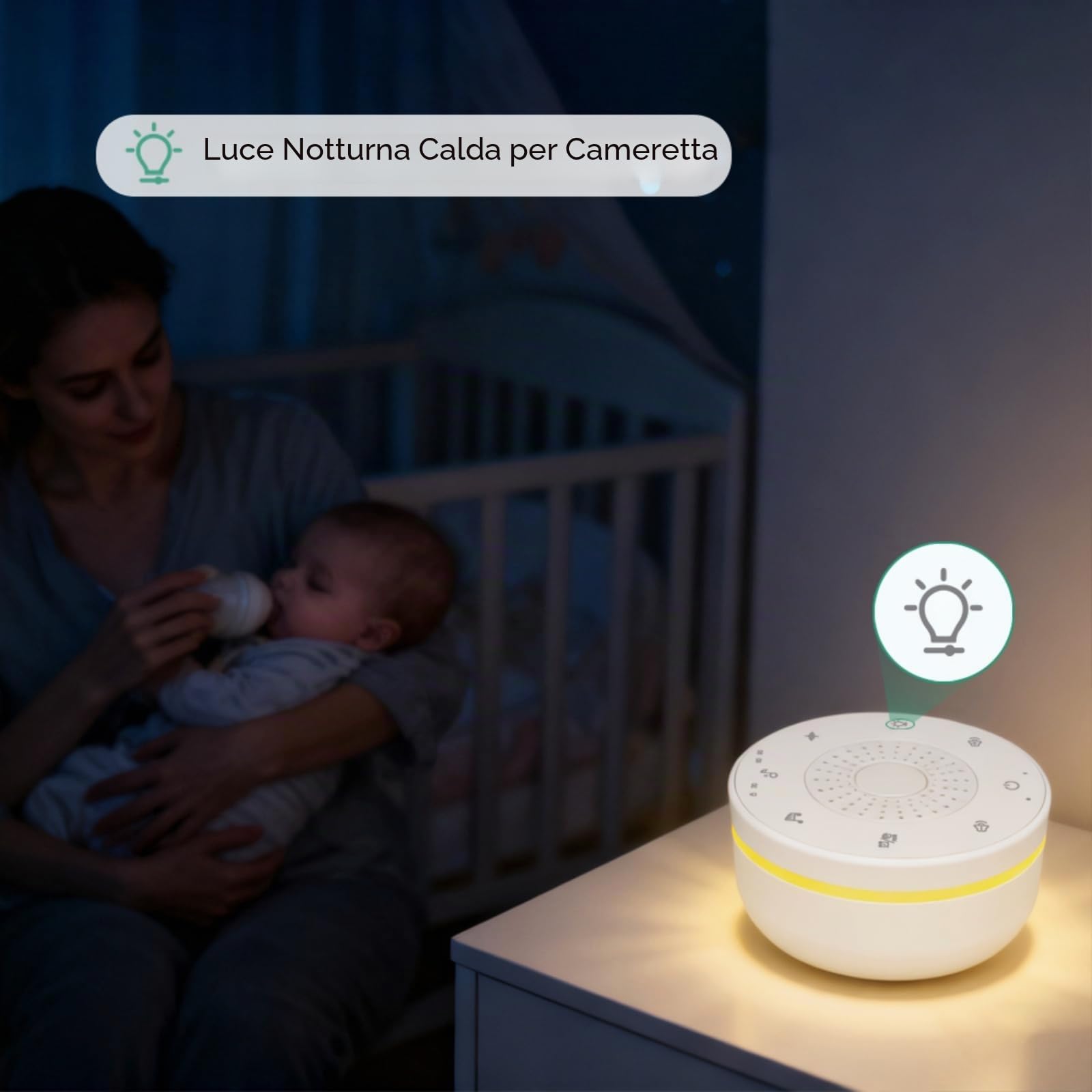 EMEBAY Macchina Rumore Bianco 30 Suoni Luce Notturna