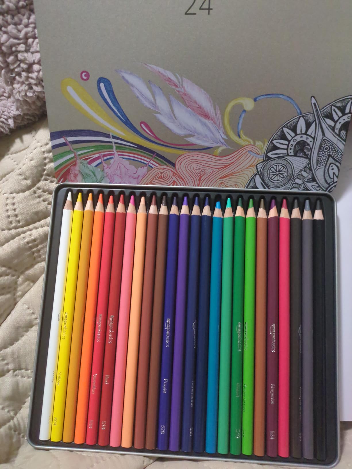 Amazon Basics Matite Colorate 48 Colori Set Scuola e Disegno