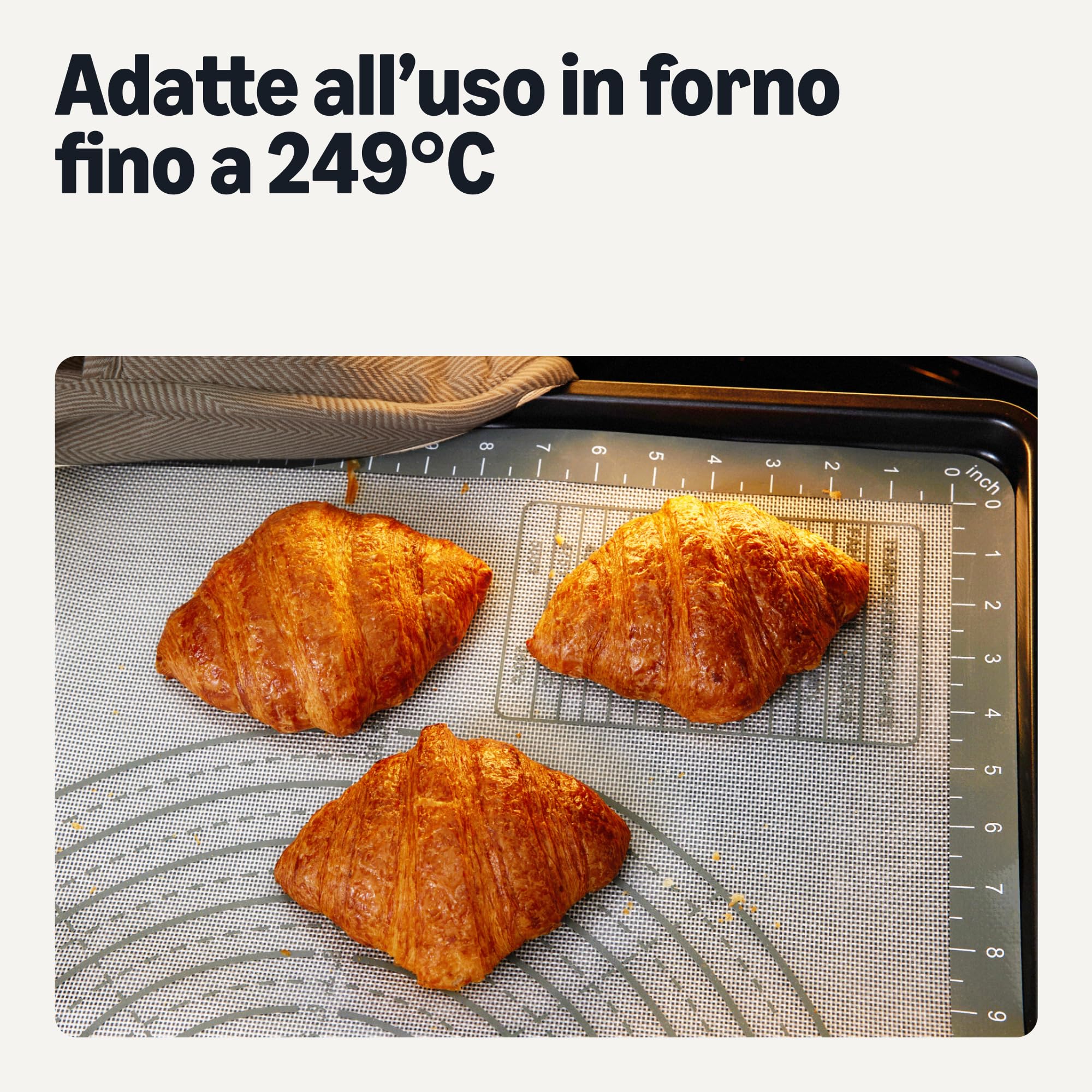 Amazon Basics Tappetino Forno Silicone XL 71x51 cm Antiaderente