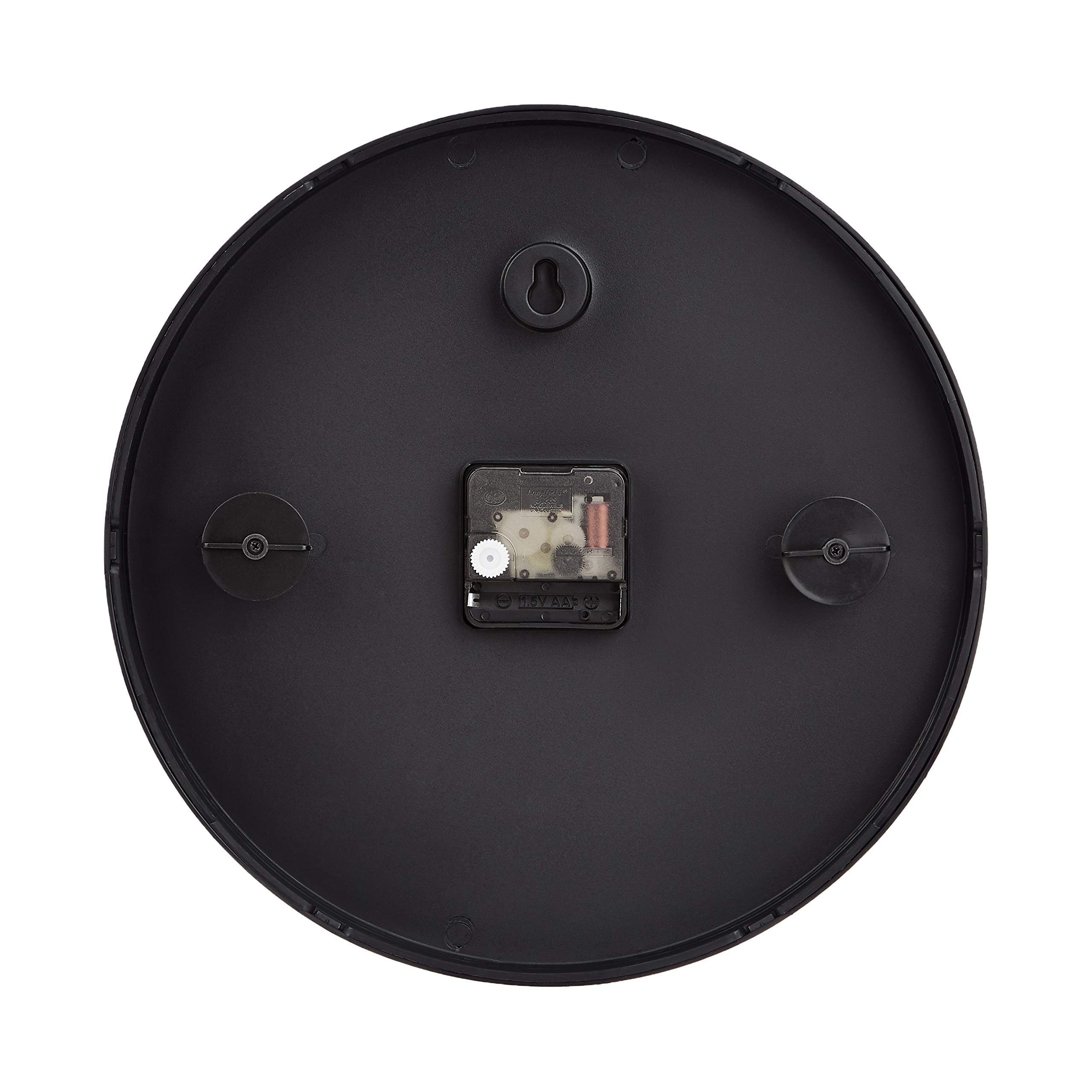 Amazon Basics Orologio da Parete 30 cm Nero Silenzioso