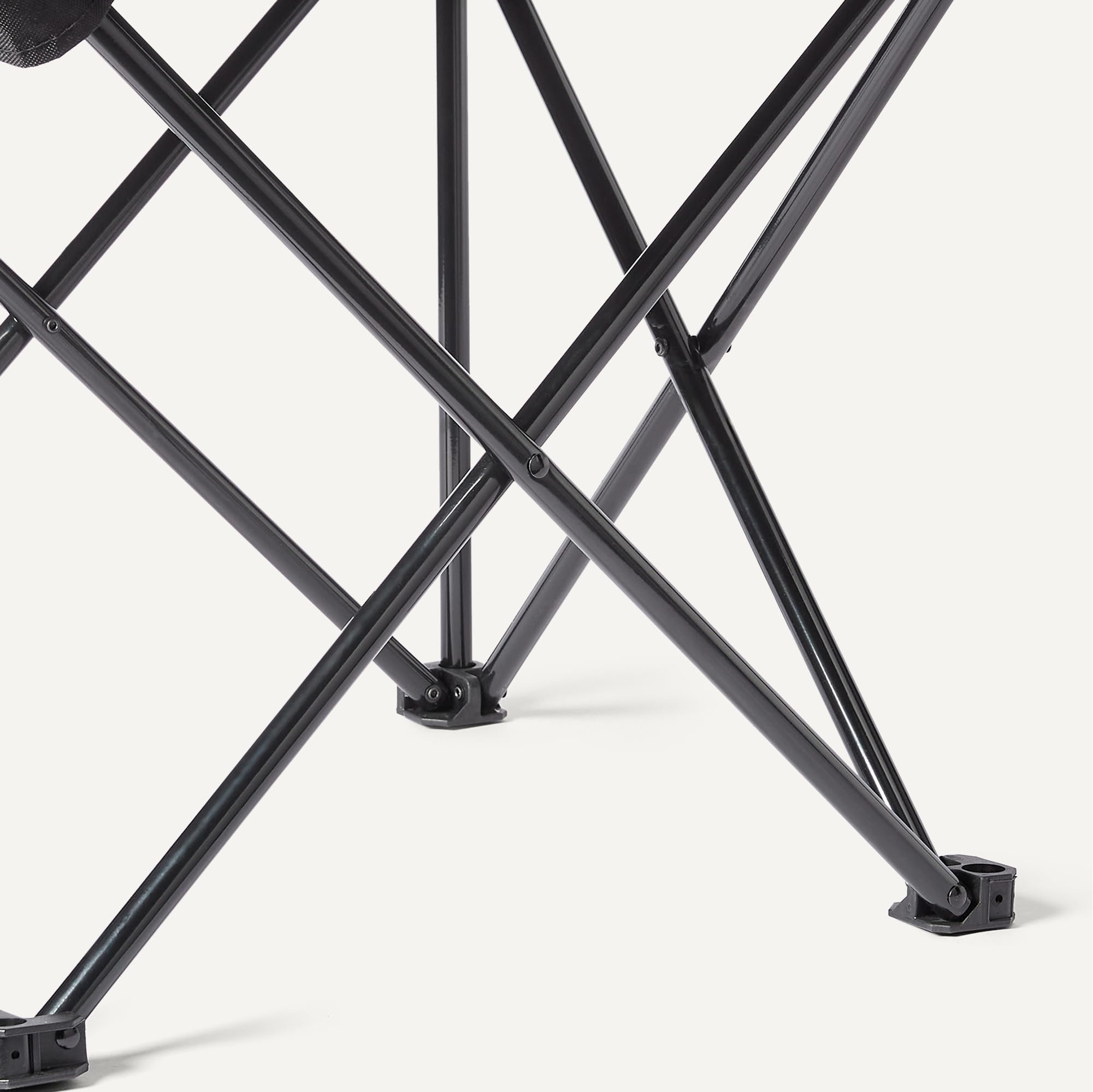 Amazon Basics Sedie Campeggio Pieghevoli Nere 2 Pezzi Acciaio