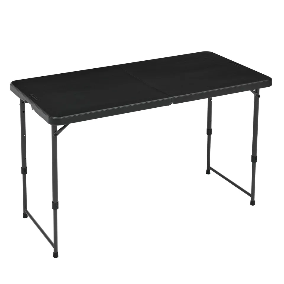 AmazonBasics Tavolo Pieghevole 121 cm Nero Altezza Regolabile