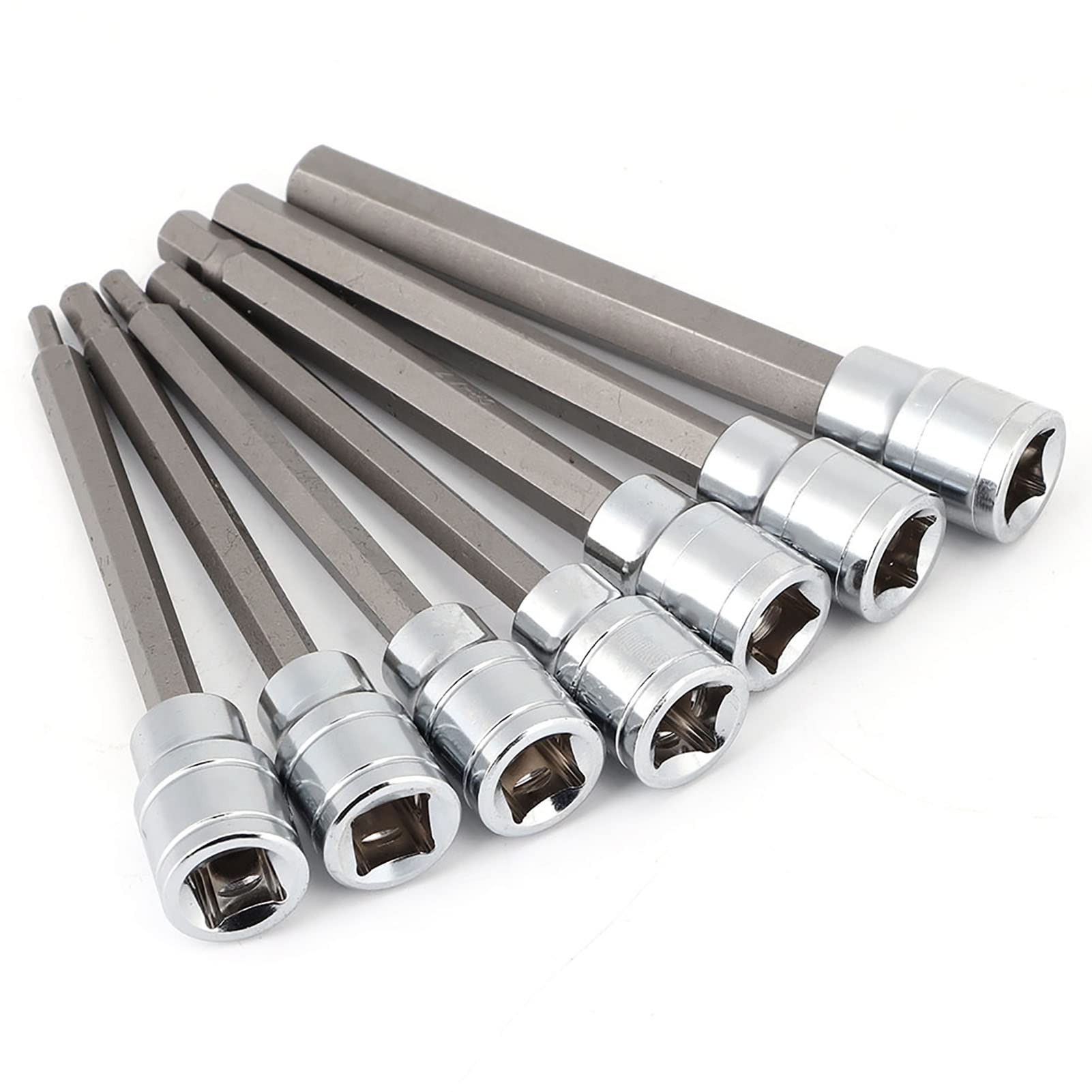 Elprico Set 7 Bussole Esagonali Lunghe 110mm Custodia