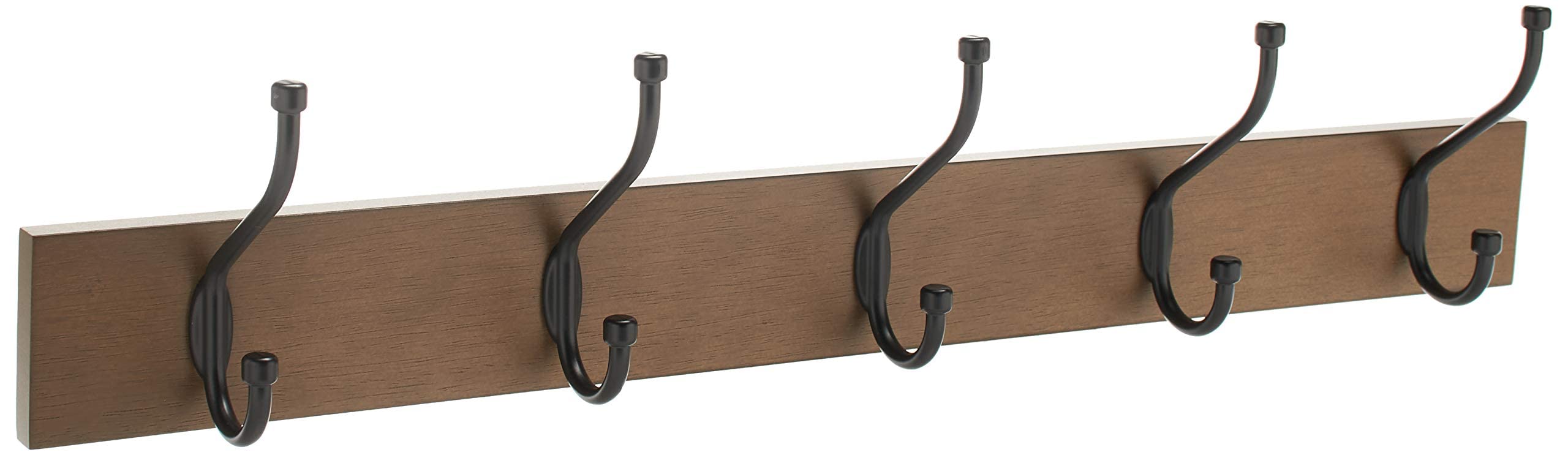 Amazon Basics Appendiabiti da Parete Legno Noce Chiaro 1 pezzo