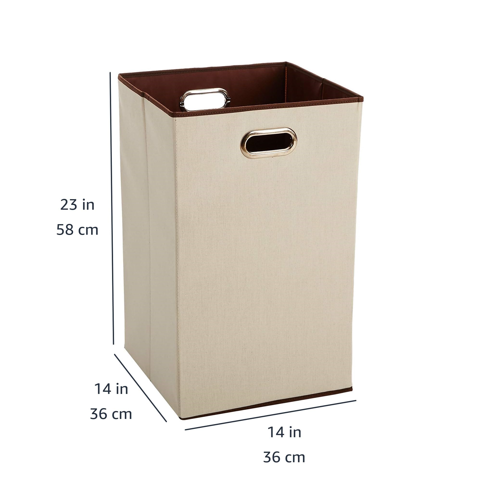 Amazon Basics Cesto Portabiancheria Pieghevole Beige