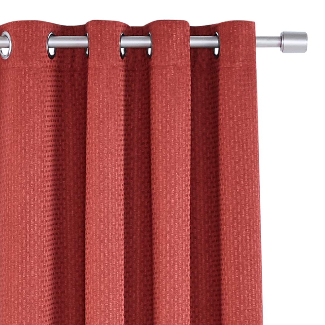 Amazon Basics Basket Weave Tenda Oscurante 132x213 Rosso 2 Pezzi
