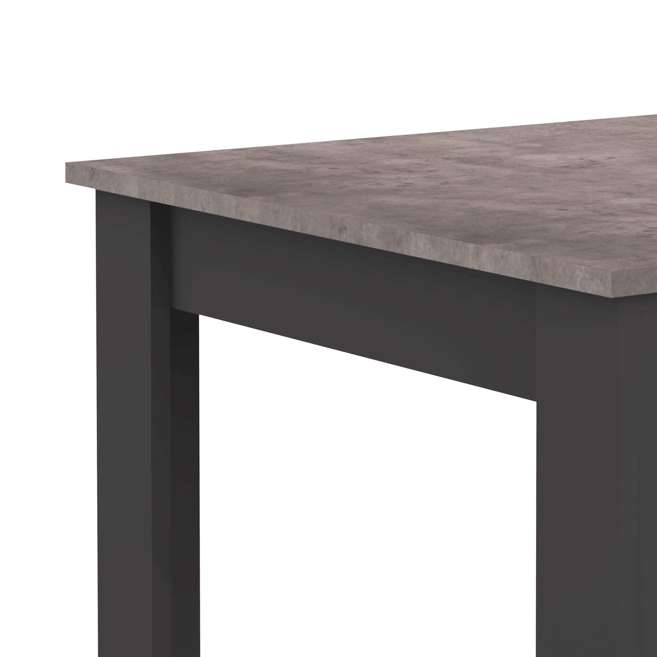 Amazon Basics tavolo da pranzo 110x70 nero 6 posti melaminico