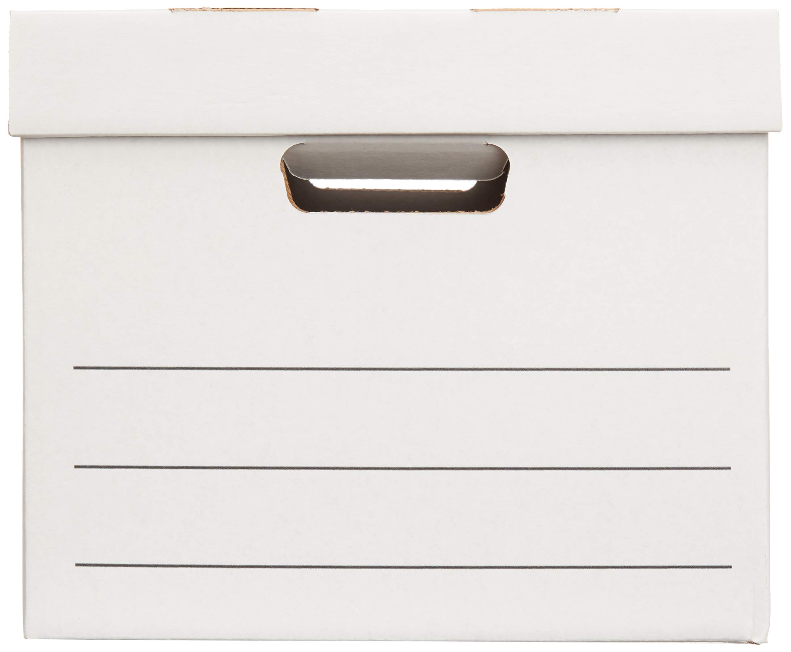 AmazonBasics Scatole archiviazione medie bianche 12 pezzi