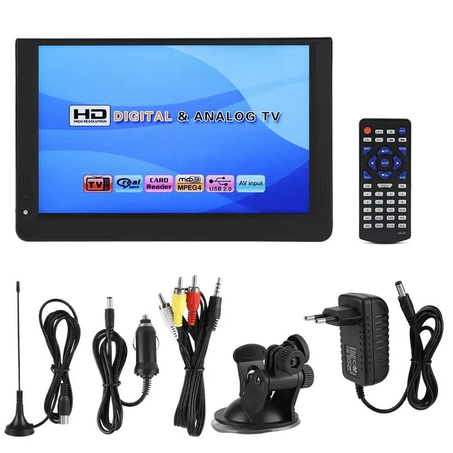 Elprico TV Portatile 12 Pollici 1080P Ricaricabile HDMI USB