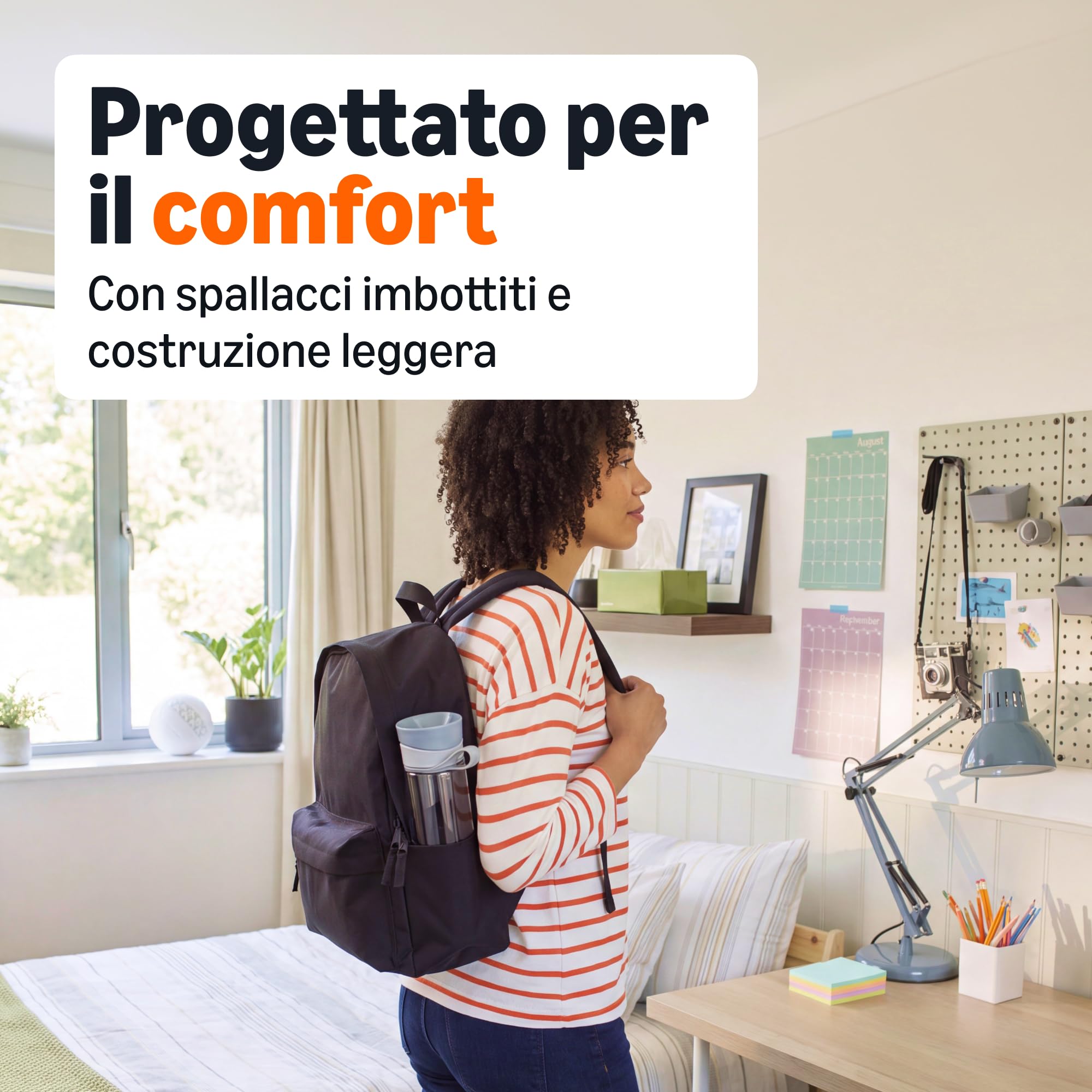 Amazon Basics Classico Zaino Nero 24 Litri Porta Laptop