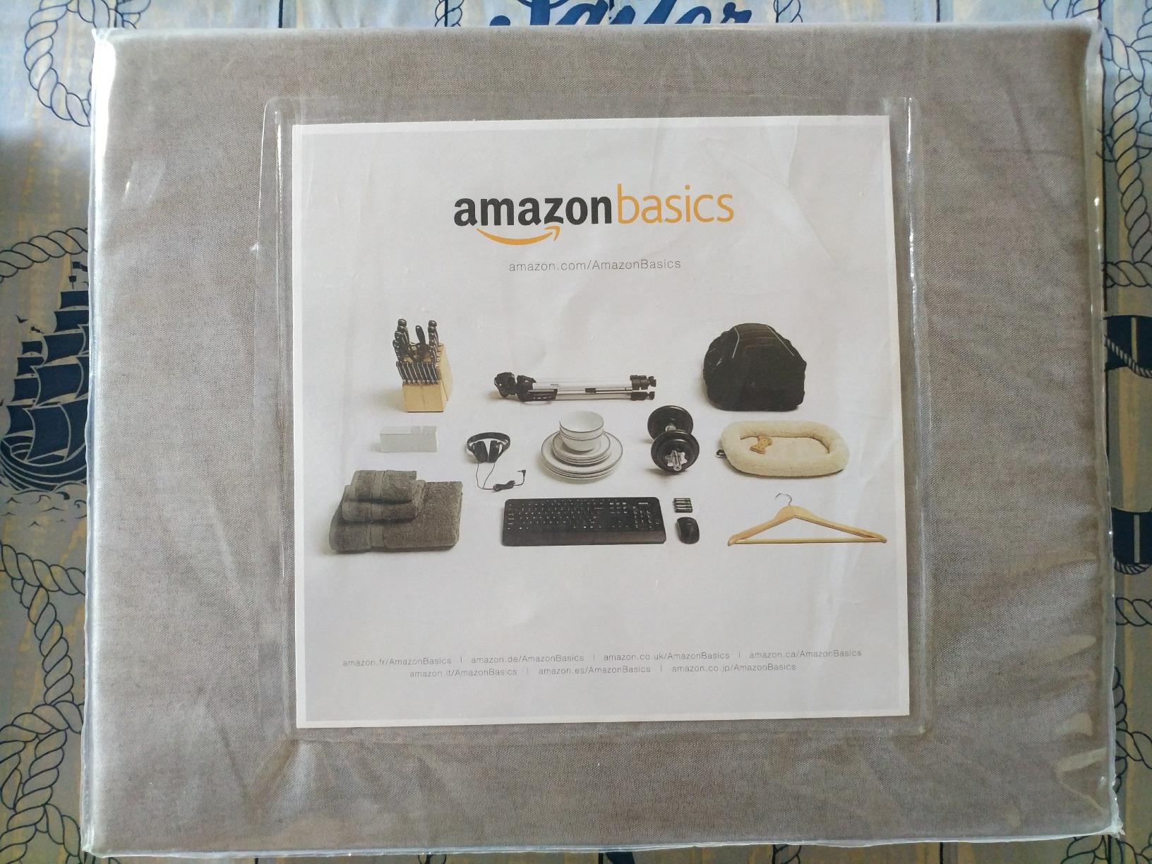 AmazonBasics Lenzuolo con Angoli 160x200 Bianco Cotone