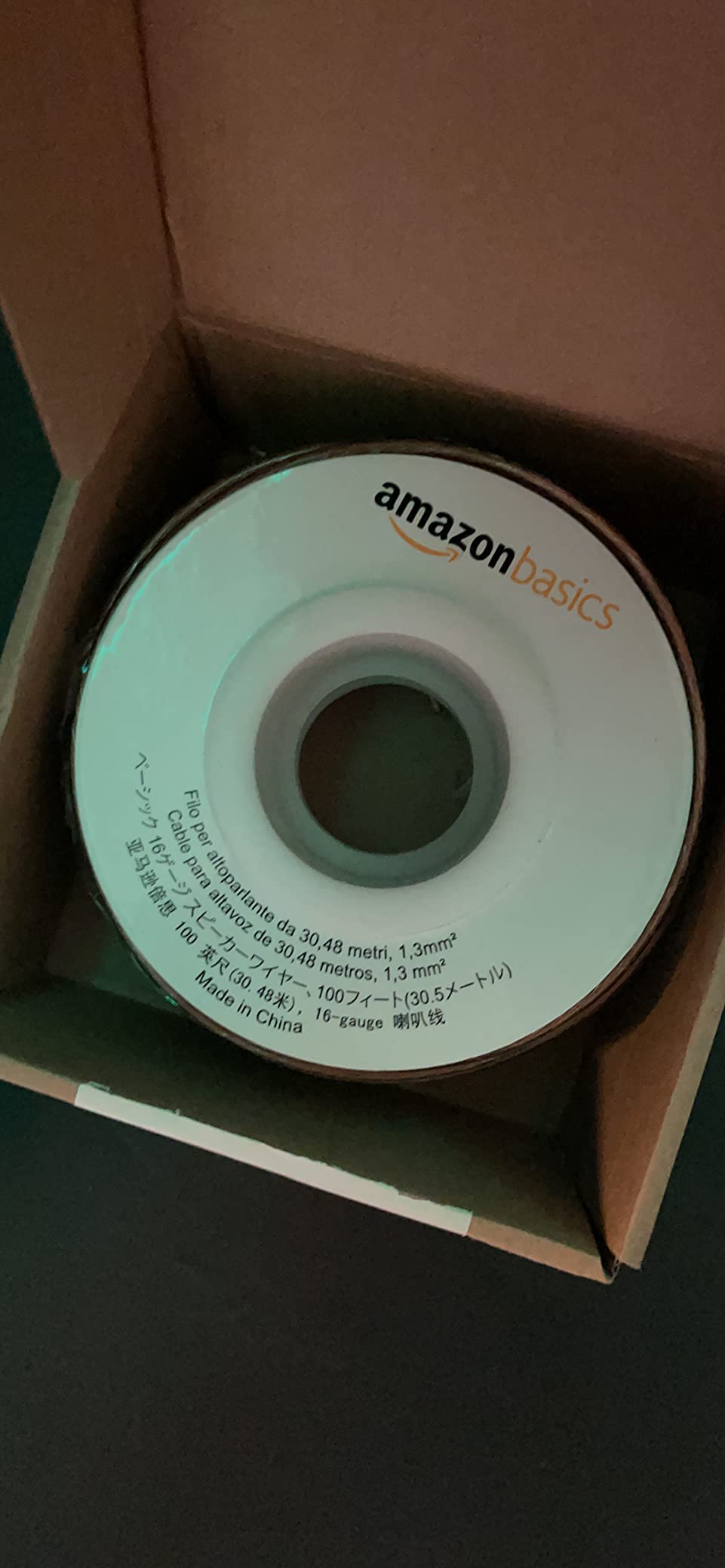 Amazon Basics cavo altoparlanti 16 AWG 30,48 m bronzo