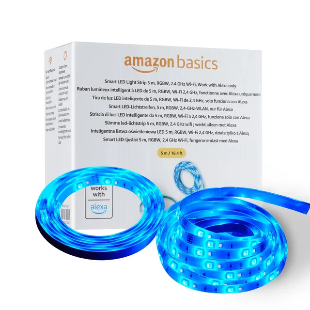 Amazon Basics striscia LED smart RGBW 5 m multicolore Alexa