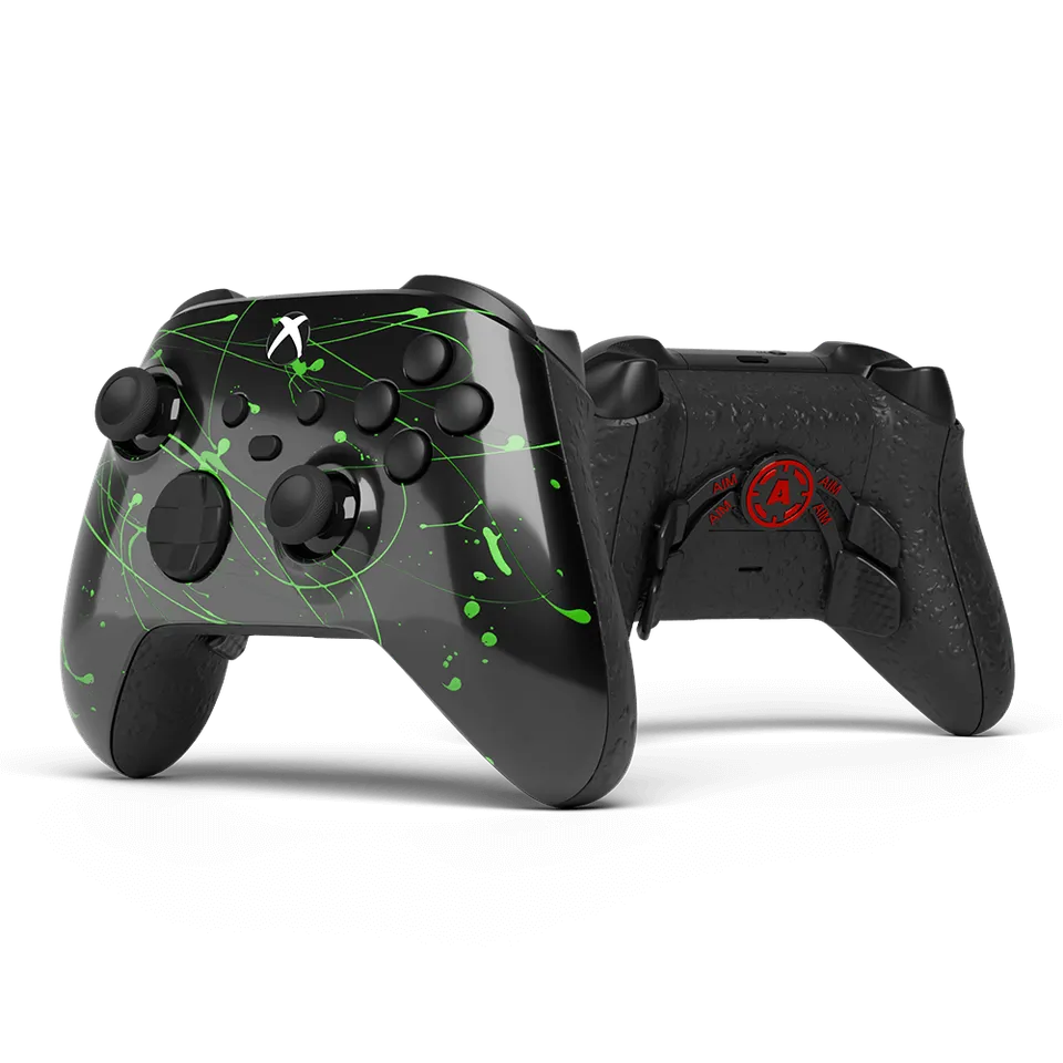 Aim Controller Xbox Green Splatter controller verde