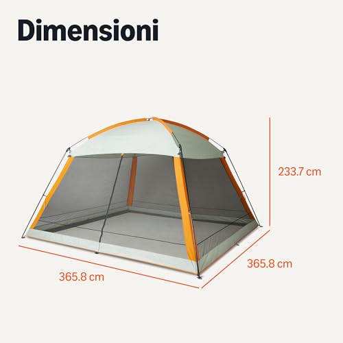 Amazon Basics tenda gazebo con zanzariera 3,7x3,7 m UPF50+