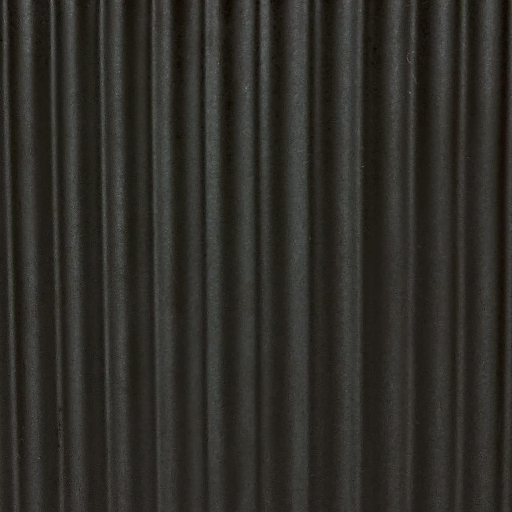 AmazonBasics Vaso Ceramica Scanalato Singolo 20,3 cm Nero Drenaggio