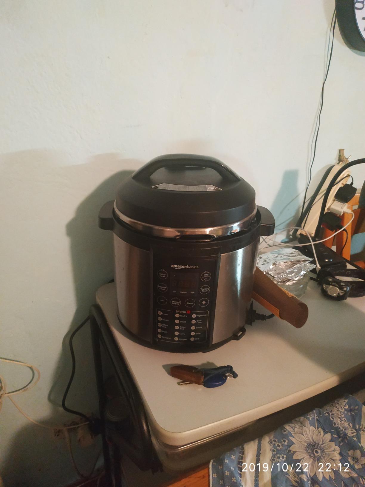 Amazon Basics Pentola Pressione Elettrica 5,5 L 1000 W Inox
