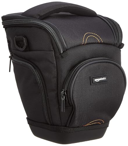 Amazon Basics Borsa Fotocamera SLR Fondina Nera Impermeabile