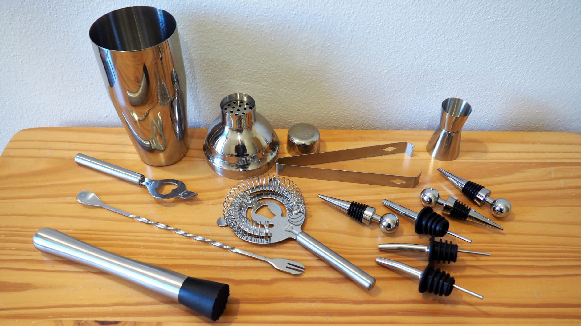 Amazon Basics set bar cocktail inox 5 pezzi 24 oz