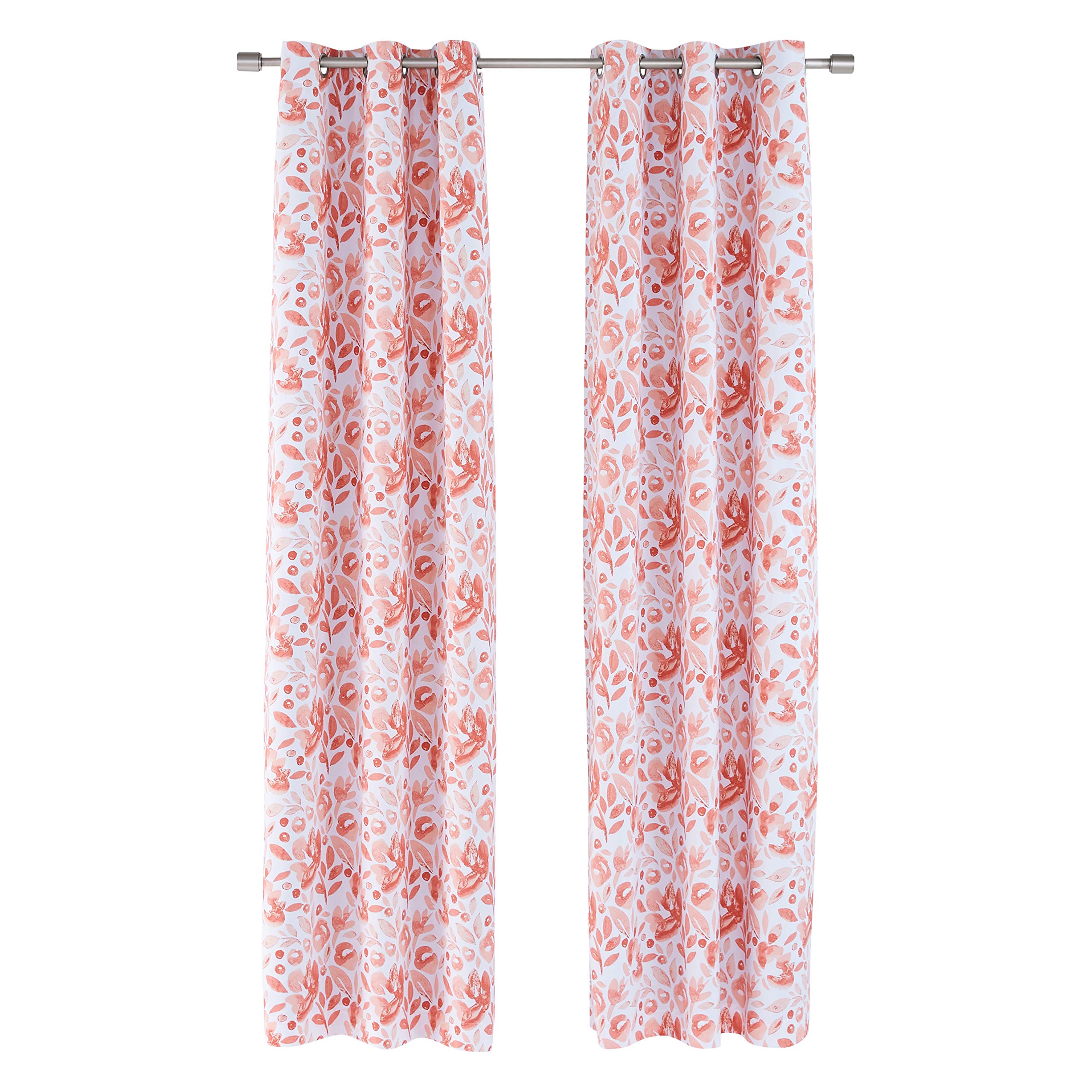 Amazon Basics SilkySoft 42x84 tenda oscurante rosa floreale 2 pezzi