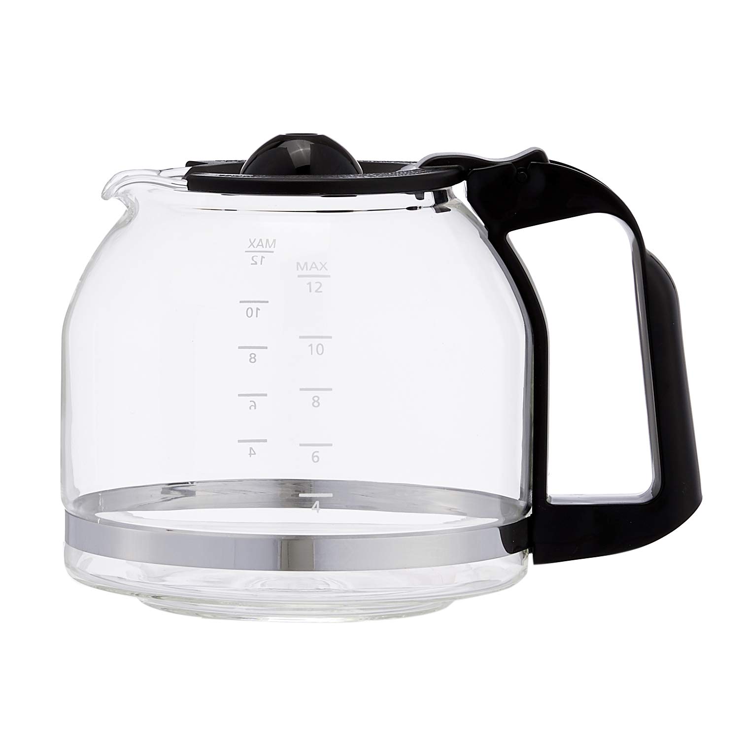 Amazon Basics Caffettiera 12 Tazze Acciaio Nero Filtro