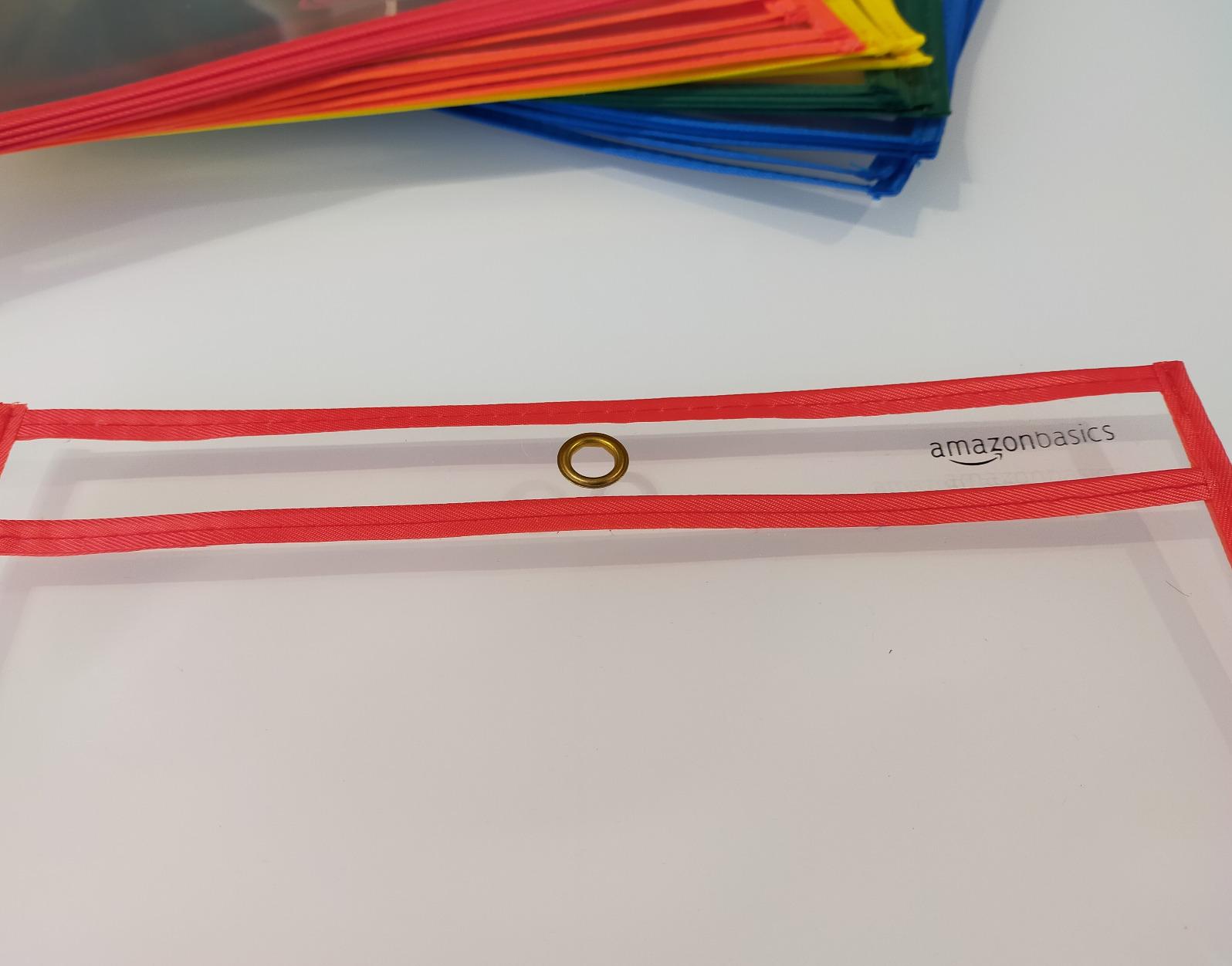 Amazon Basics Buste Trasparenti A4 Cancellabili 25pz Colori