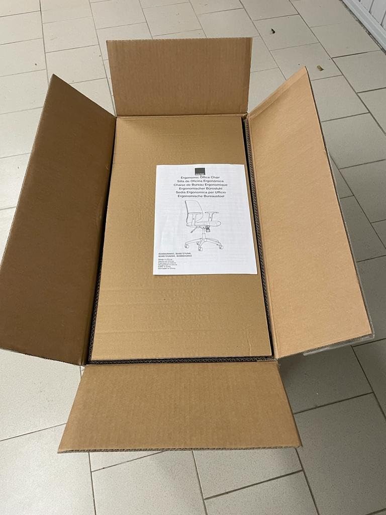 Amazon Basics Sedia Ufficio Ergonomica Senza Poggiatesta Grigio