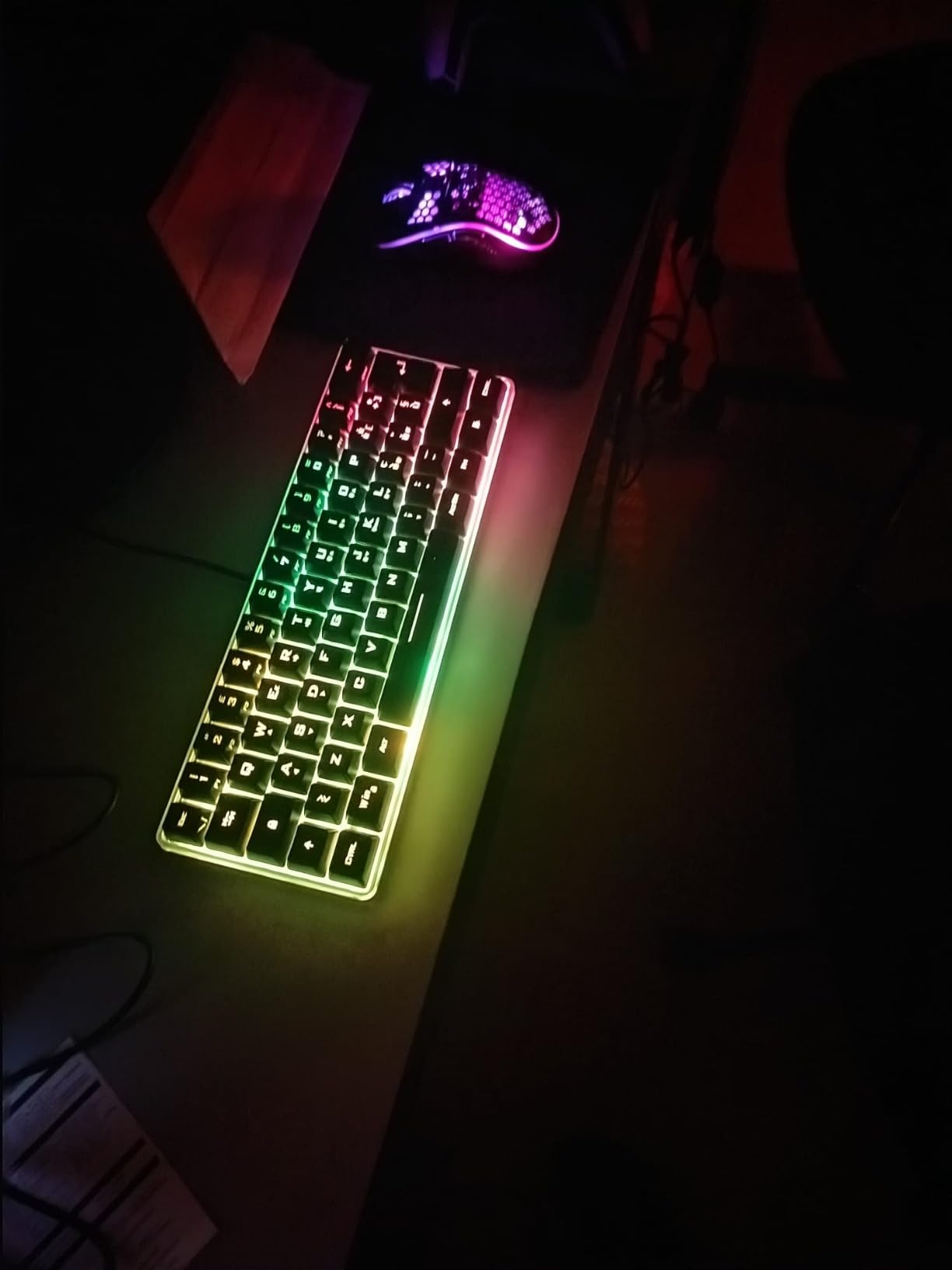 RedThunder K62 kit tastiera e mouse gaming wireless nero RGB