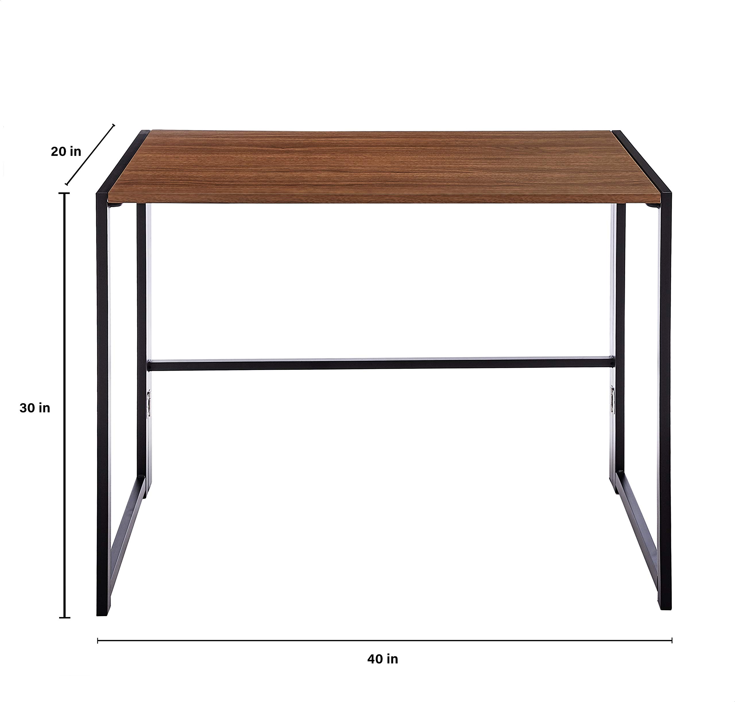 AmazonBasics Tavolo pieghevole 102 cm nero portatile